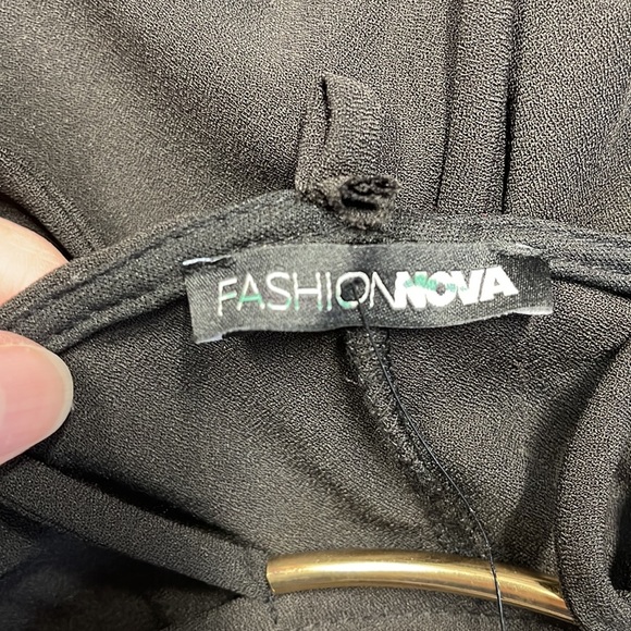 Fashion Nova NWT Black Nicolette Wide Leg Pants Size XL - Picture 10 of 12